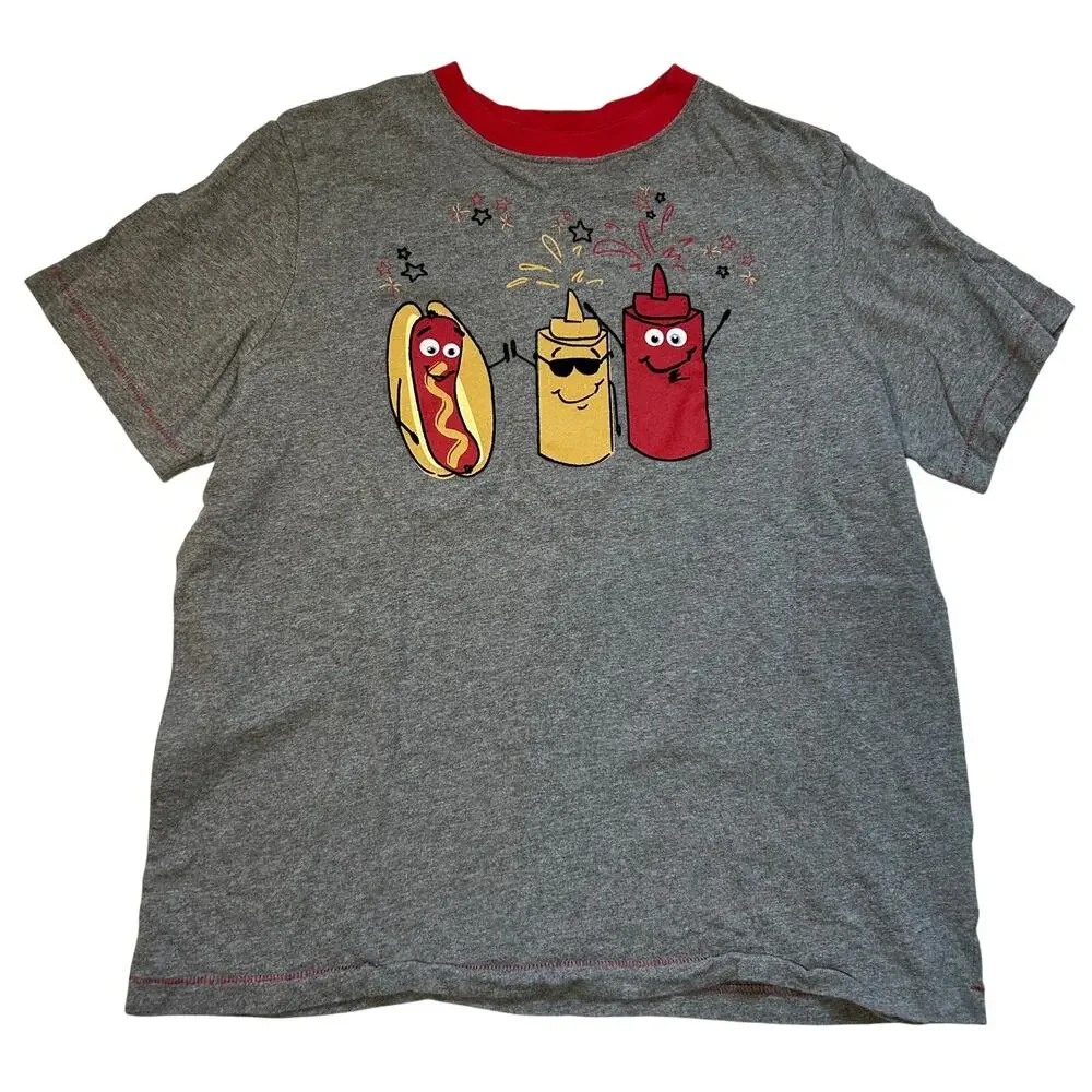 Hanna Andersson Hot Dog Graphic T-Shirt - Size 160 - Picture 1 of 4